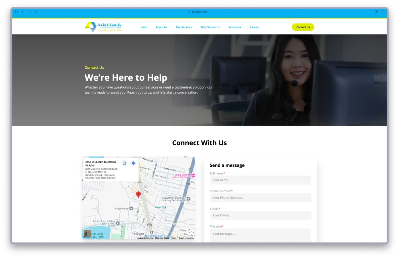 Adrotack Global Services interface 4