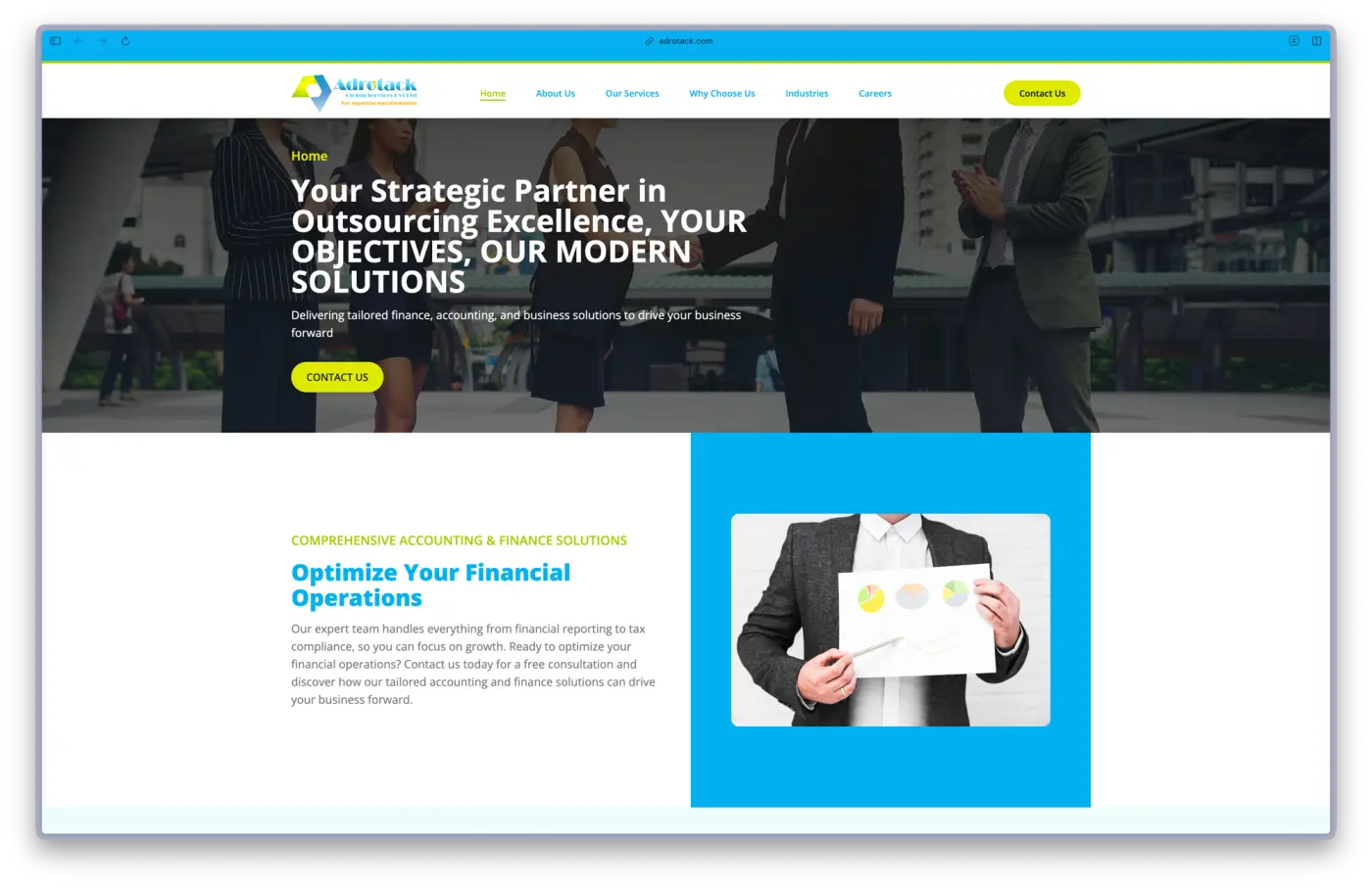 Adrotack Global Services interface 2