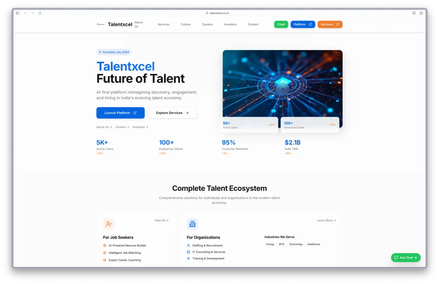 Talentxcel interface 2