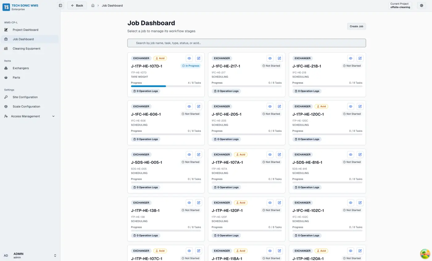 Washpad Monitoring Platform interface 3