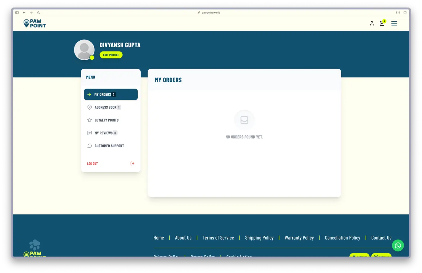 PawPoint interface 8