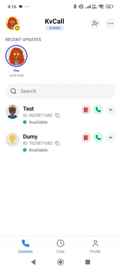 KVCall interface 8