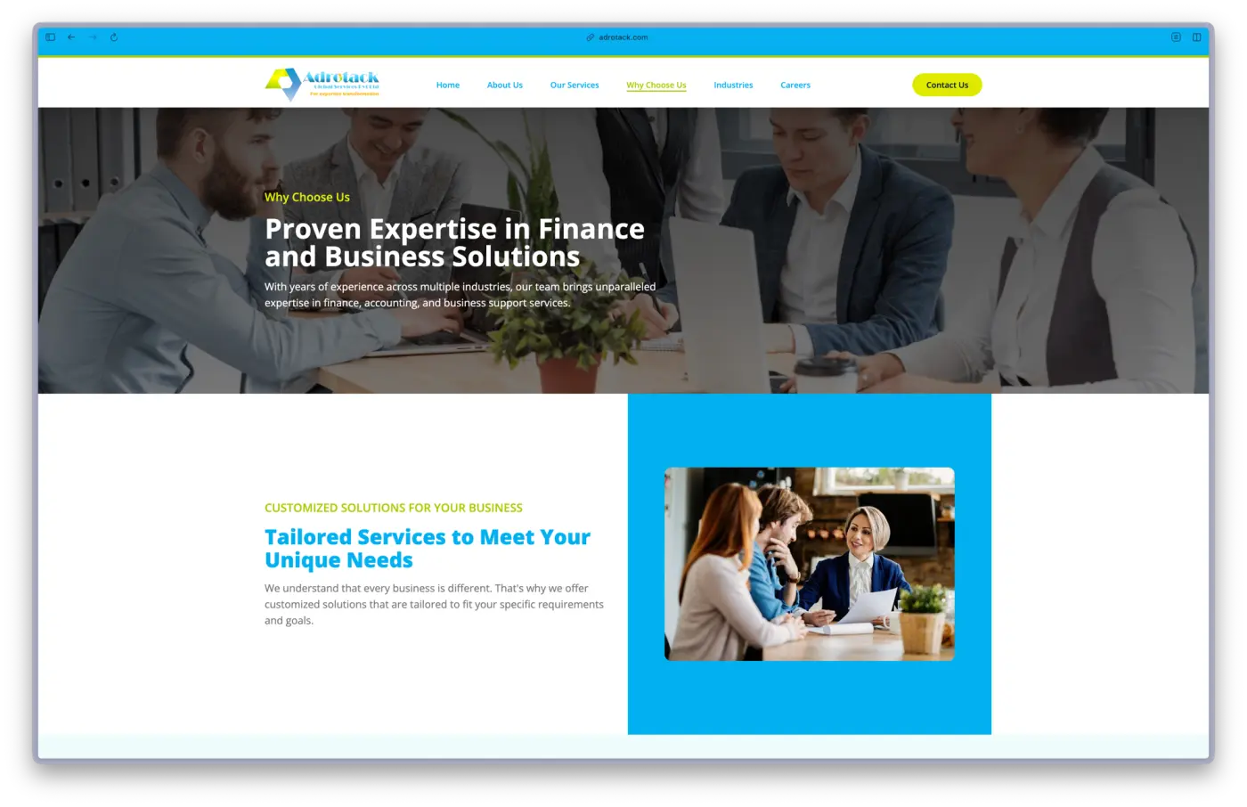 Adrotack Global Services interface 5